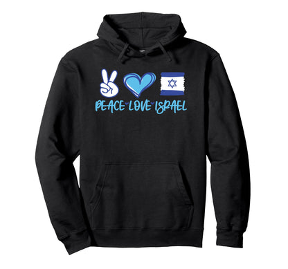 Support Israel Peace Love Israel I Hoodie - Custom Art Print Men Women - T-Shirt, Sweatshirt, Hoodie