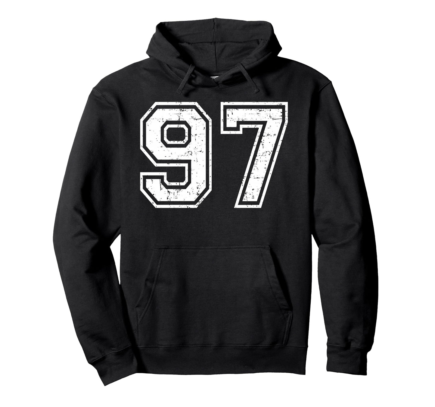 97 Number Ninety Seven Team Sports Grunge Hoodie - Unique Graphic Unisex - T-Shirt, Sweatshirt, Hoodie