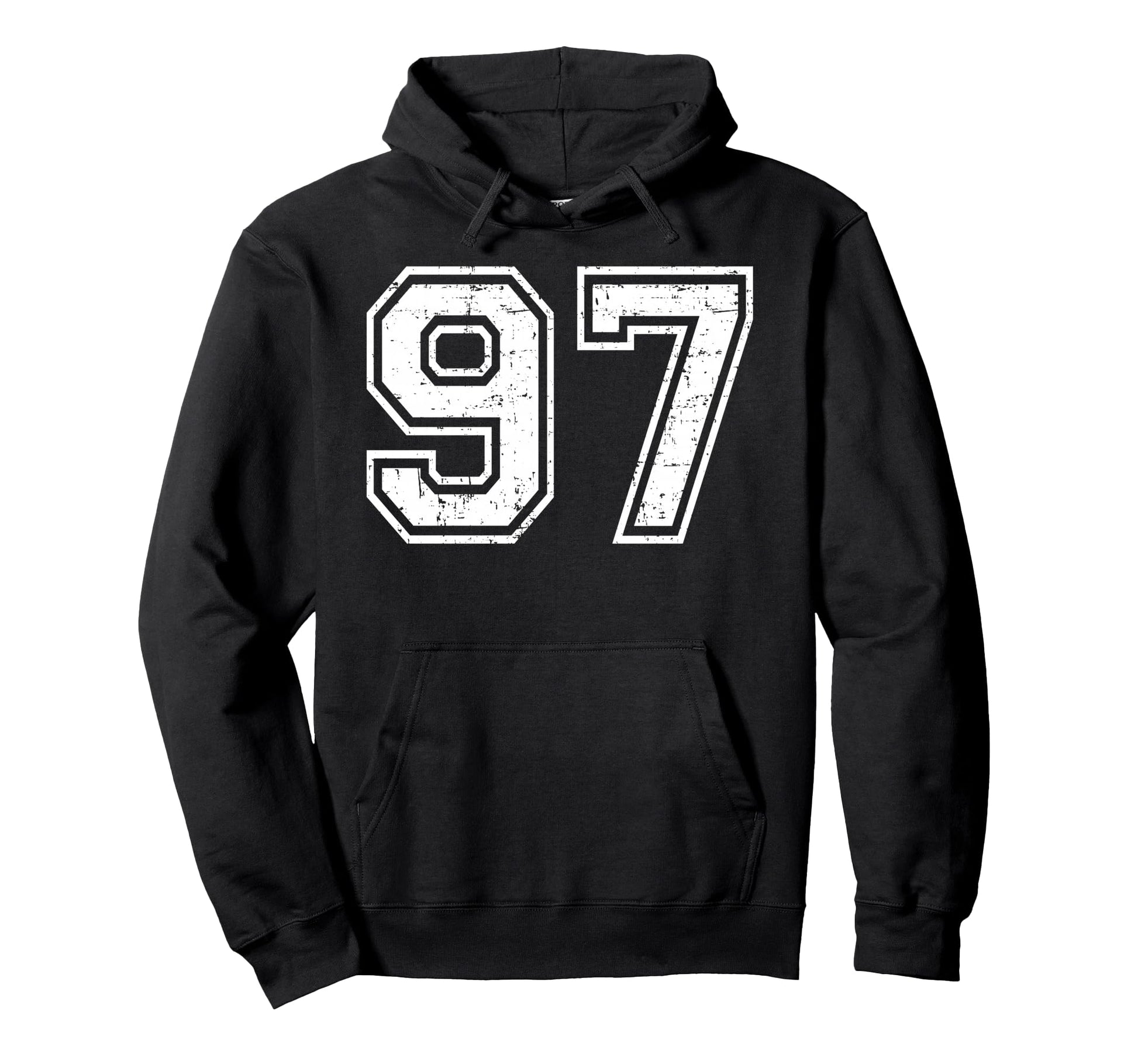 97 Number Ninety Seven Team Sports Grunge Hoodie - Unique Graphic Unisex - T-Shirt, Sweatshirt, Hoodie