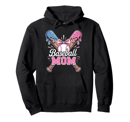 Baseball Mom Ice Cream Drip Game Hoodie - Streetwear Style for Adults - T-Shirt, Sweatshirt, Hoodie