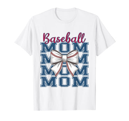 Baseball Mom Coquette Bow Mama Mothers T-Shirt - Trendy Graphic Men Women - T-Shirt, Sweatshirt, Hoodie