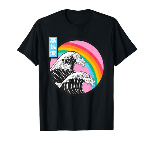 Great Wave Off Kanagawa Rainbow T-Shirt - Trendy Graphic Men Women - T-Shirt, Sweatshirt, Hoodie