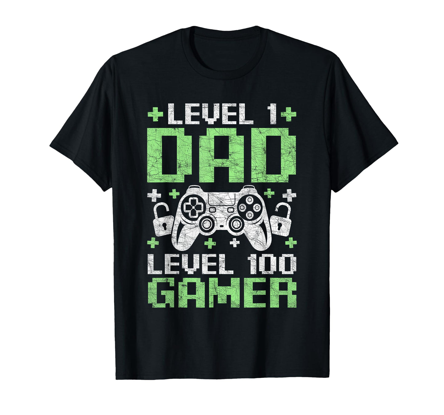 Gamer Dad Fathers Day Level 1 Dad Level T-Shirt - Unique Graphic Unisex - T-Shirt, Sweatshirt, Hoodie
