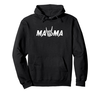 Rock Mama Skeleton Hand Hoodie - Fun Novelty Design Unisex - T-Shirt, Sweatshirt, Hoodie