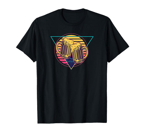 Futuristic Beer Synthwave Vaporwave Beer T-Shirt - Graphic Print Unisex - T-Shirt, Sweatshirt, Hoodie