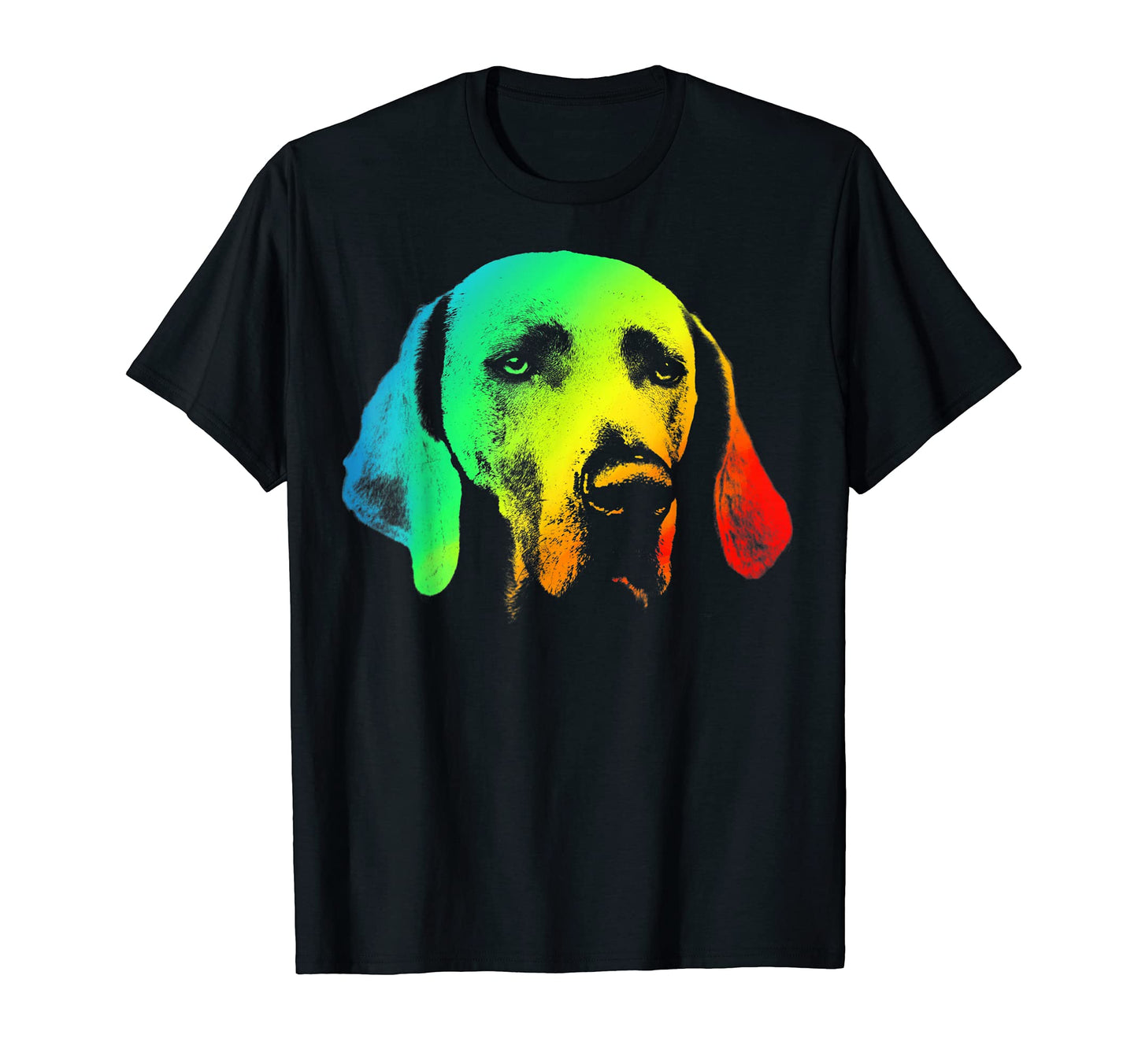 Weimeraner Labrador Colorful Rainbow T-Shirt - Graphic Print for Adults - T-Shirt, Sweatshirt, Hoodie