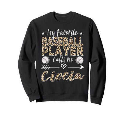 My Favorite Baseball Player Calls Me Sweatshirt - Minimalist Print Unisex - T-Shirt, Sweatshirt, Hoodie