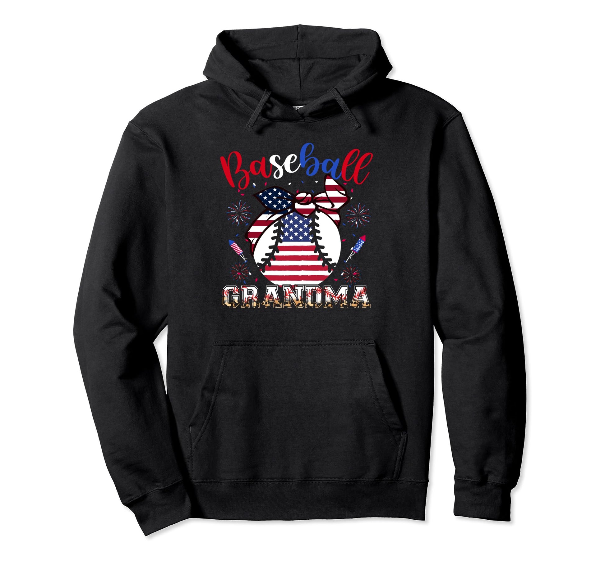 Baseball Grandma Headband Baseball Ball Hoodie - Novelty Apparel Unisex - T-Shirt, Sweatshirt, Hoodie