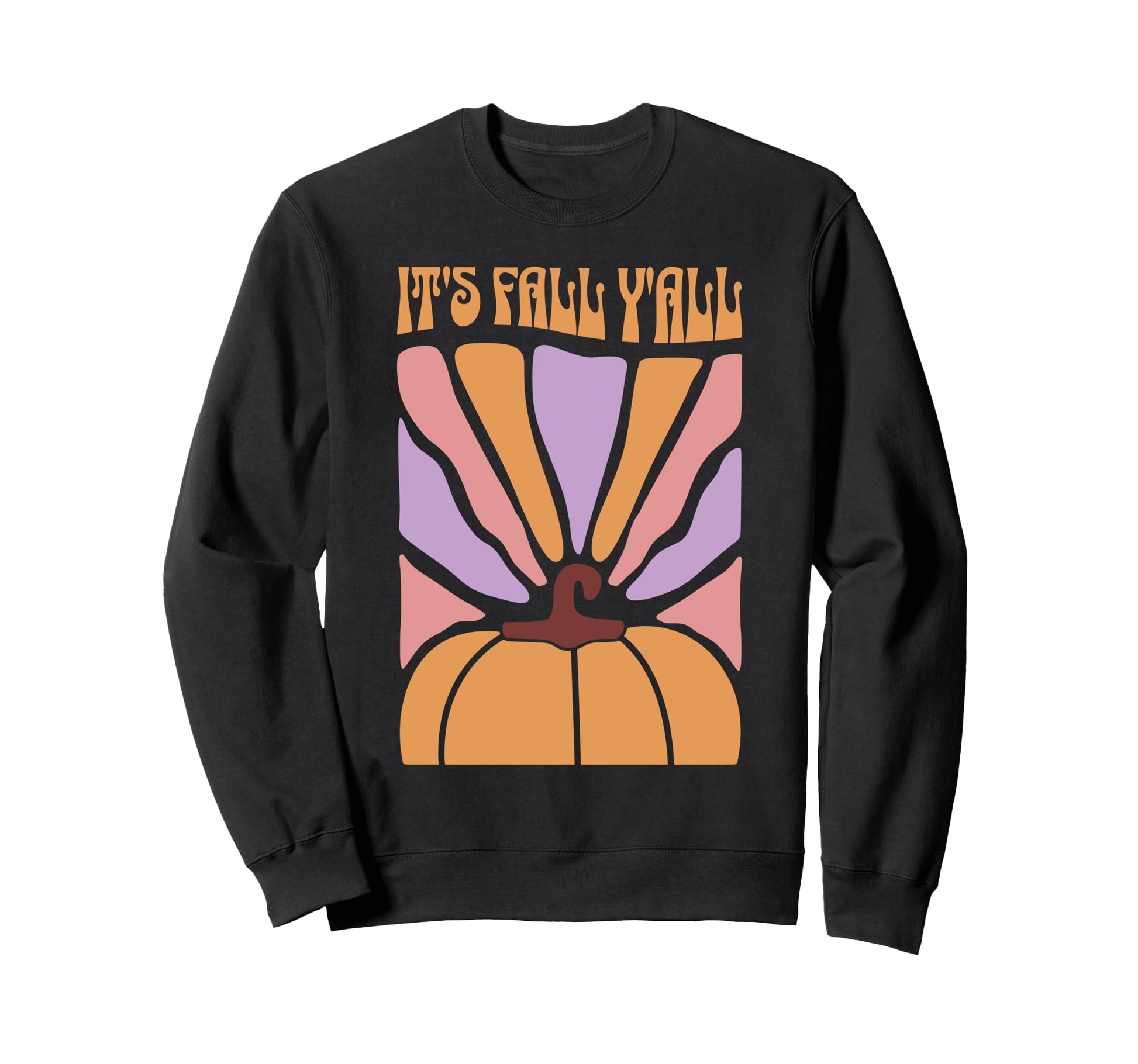 Its Fall Yall Boho Floral Pumpkin Sweatshirt - Graphic Print for Adults - T-Shirt, Sweatshirt, Hoodie