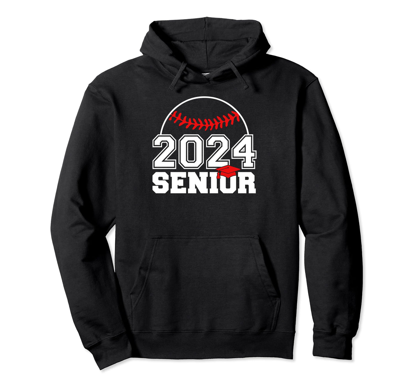 Senior 2024 Baseball Player Class Hoodie - Casual Everyday Wear for Adults - T-Shirt, Sweatshirt, Hoodie