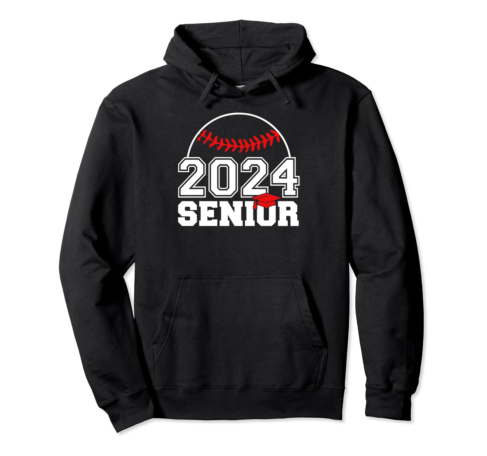 Senior 2024 Baseball Player Class Hoodie - Casual Everyday Wear for Adults - T-Shirt, Sweatshirt, Hoodie