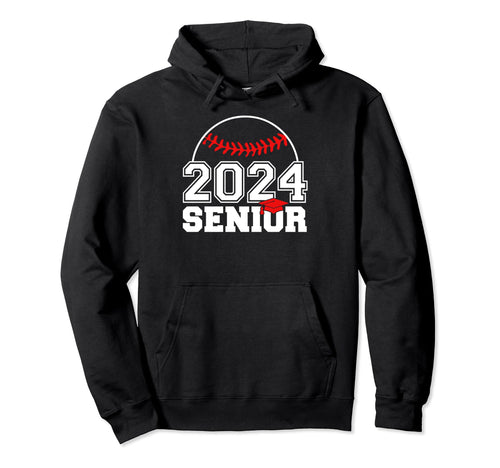 Senior 2024 Baseball Player Class Hoodie - Casual Everyday Wear for Adults - T-Shirt, Sweatshirt, Hoodie