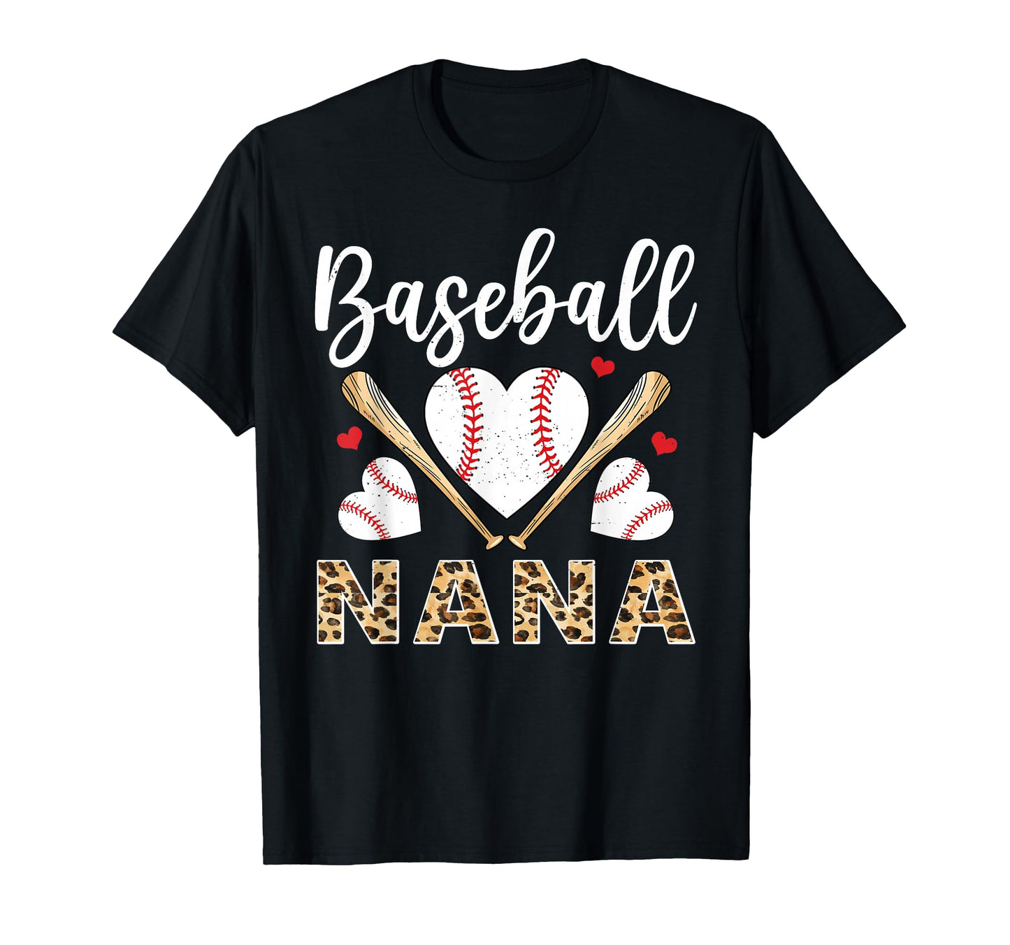 Baseball Heart Nana Baseball Player T-Shirt - Trendy Graphic for Adults - T-Shirt, Sweatshirt, Hoodie