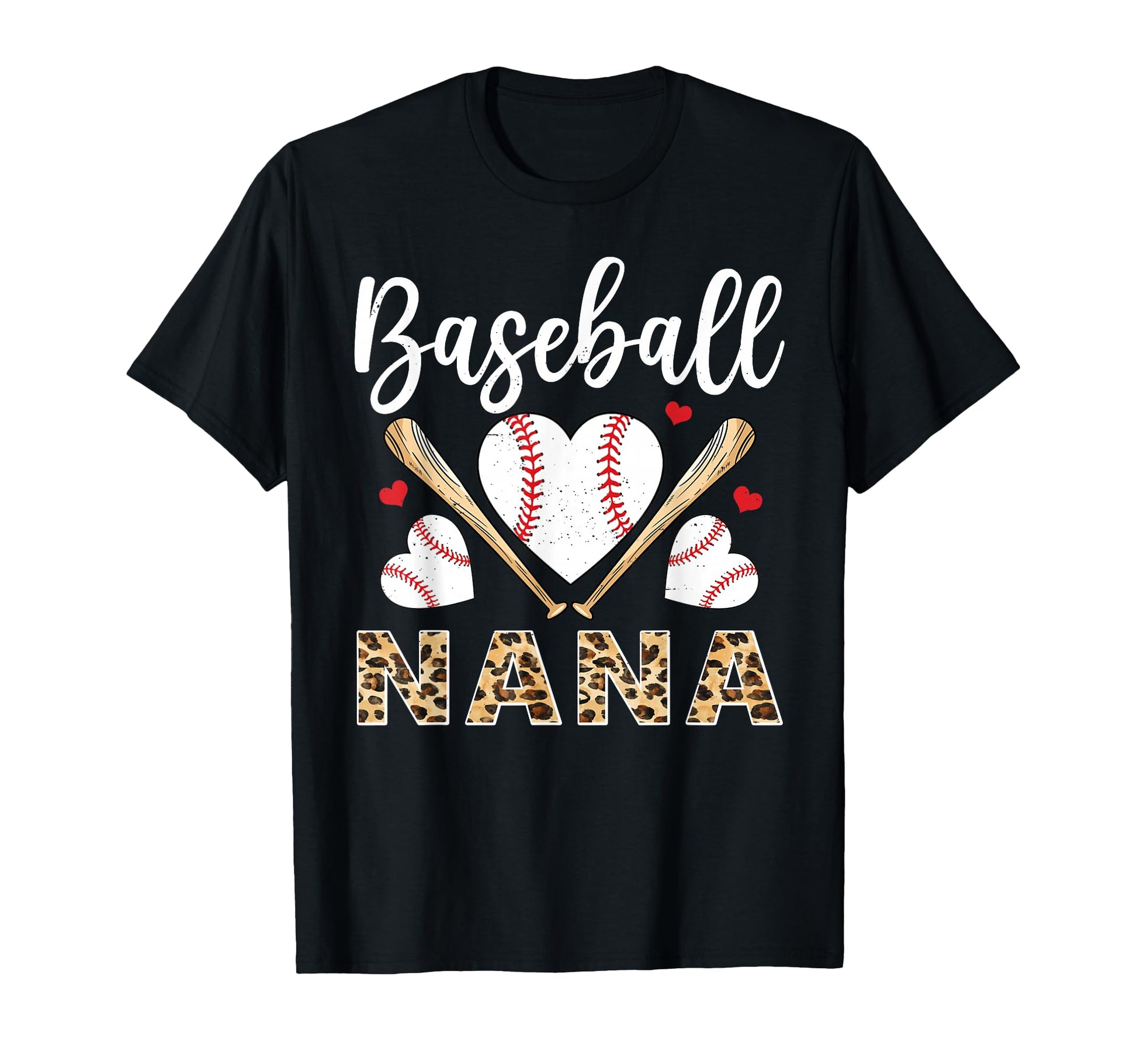 Baseball Heart Nana Baseball Player T-Shirt - Trendy Graphic for Adults - T-Shirt, Sweatshirt, Hoodie