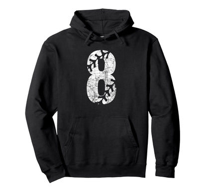Baseball Softball Mom 8 Number 8 Hoodie - Minimalist Print Men Women - T-Shirt, Sweatshirt, Hoodie