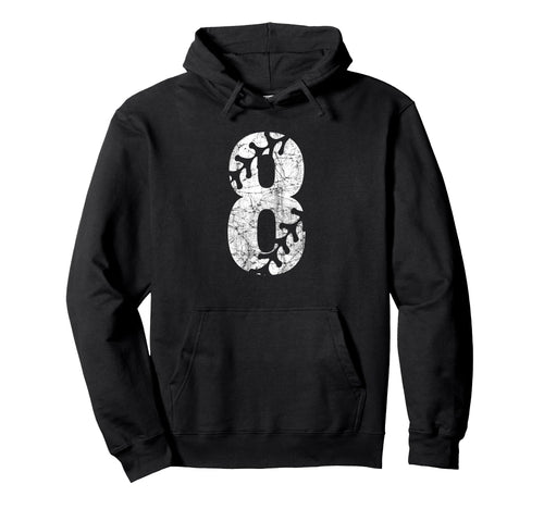 Baseball Softball Mom 8 Number 8 Hoodie - Minimalist Print Men Women - T-Shirt, Sweatshirt, Hoodie