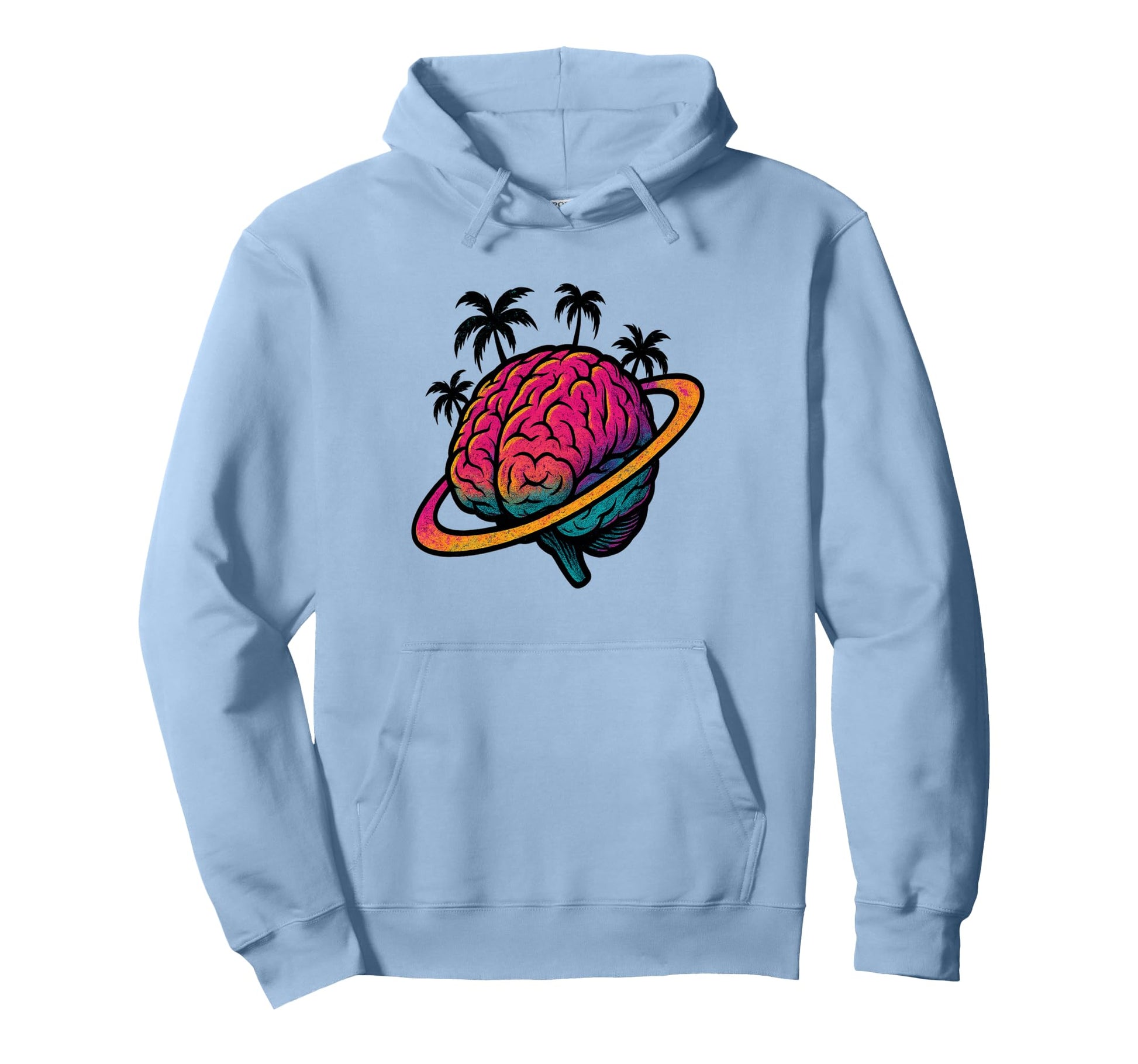 Galaxy Brain Planet Mind Tropical Vibes Hoodie - Unique Graphic Unisex - T-Shirt, Sweatshirt, Hoodie