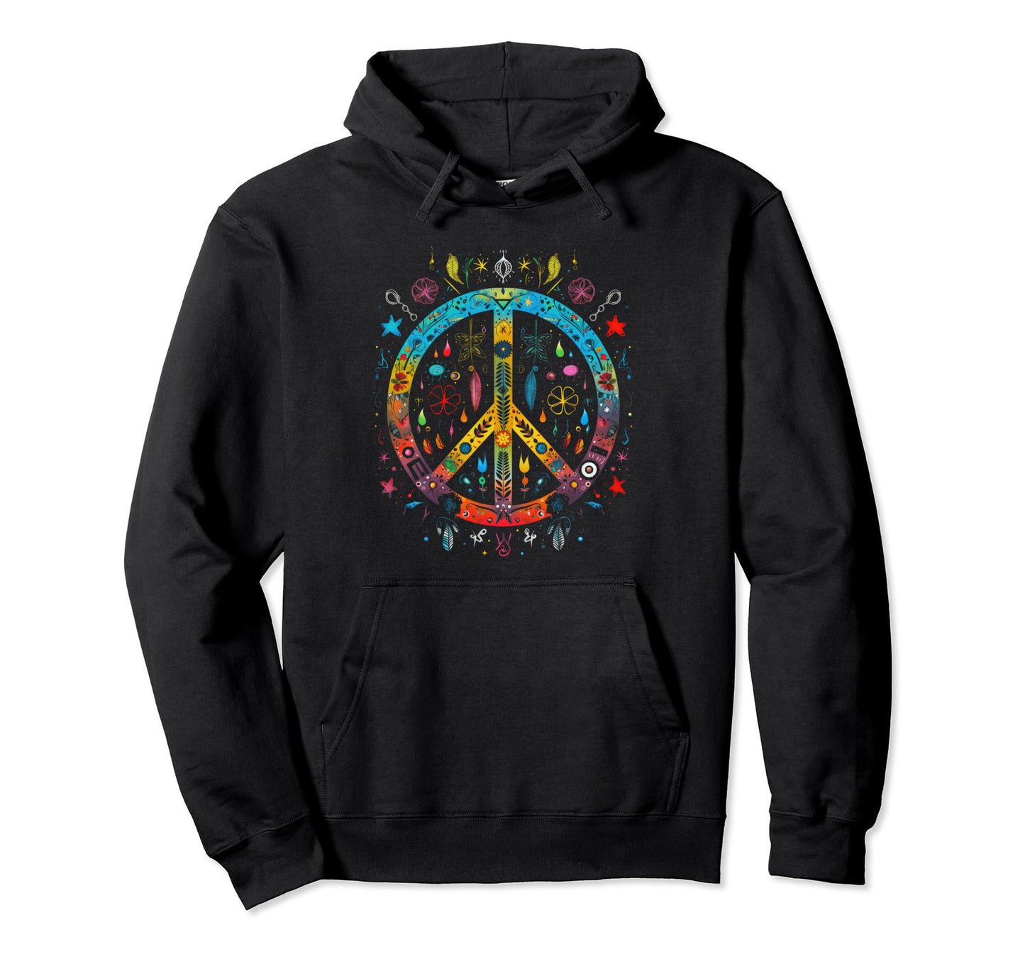 Peace Sign 60S 70S Hippie Boho 17 Hoodie - Casual Everyday Wear Unisex - T-Shirt, Sweatshirt, Hoodie