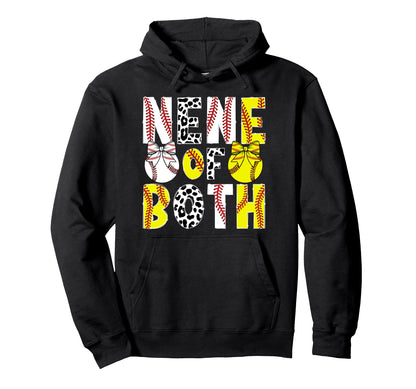 Nene Both Proud Softball Baseball Nene Hoodie - Unique Graphic Unisex - T-Shirt, Sweatshirt, Hoodie