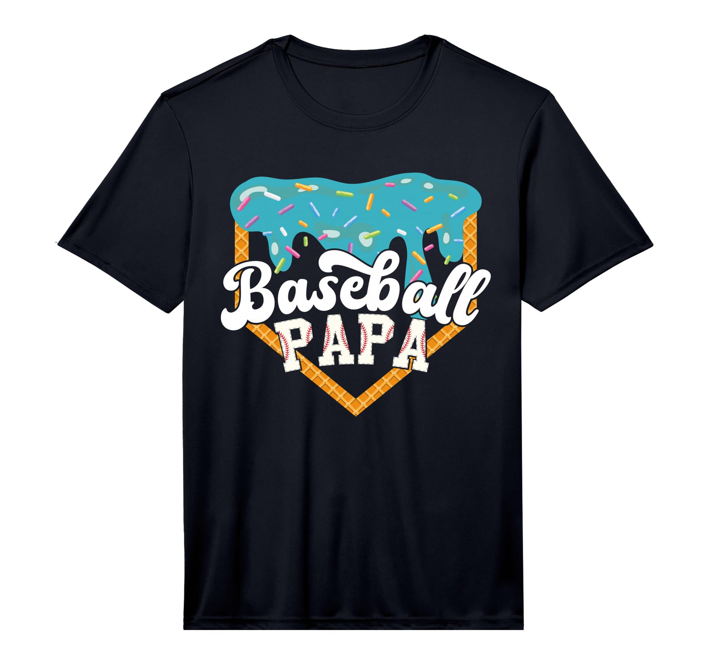 Mens Baseball Papa Drip Ice Cream T-Shirt - Trendy Graphic Men Women - T-Shirt, Sweatshirt, Hoodie