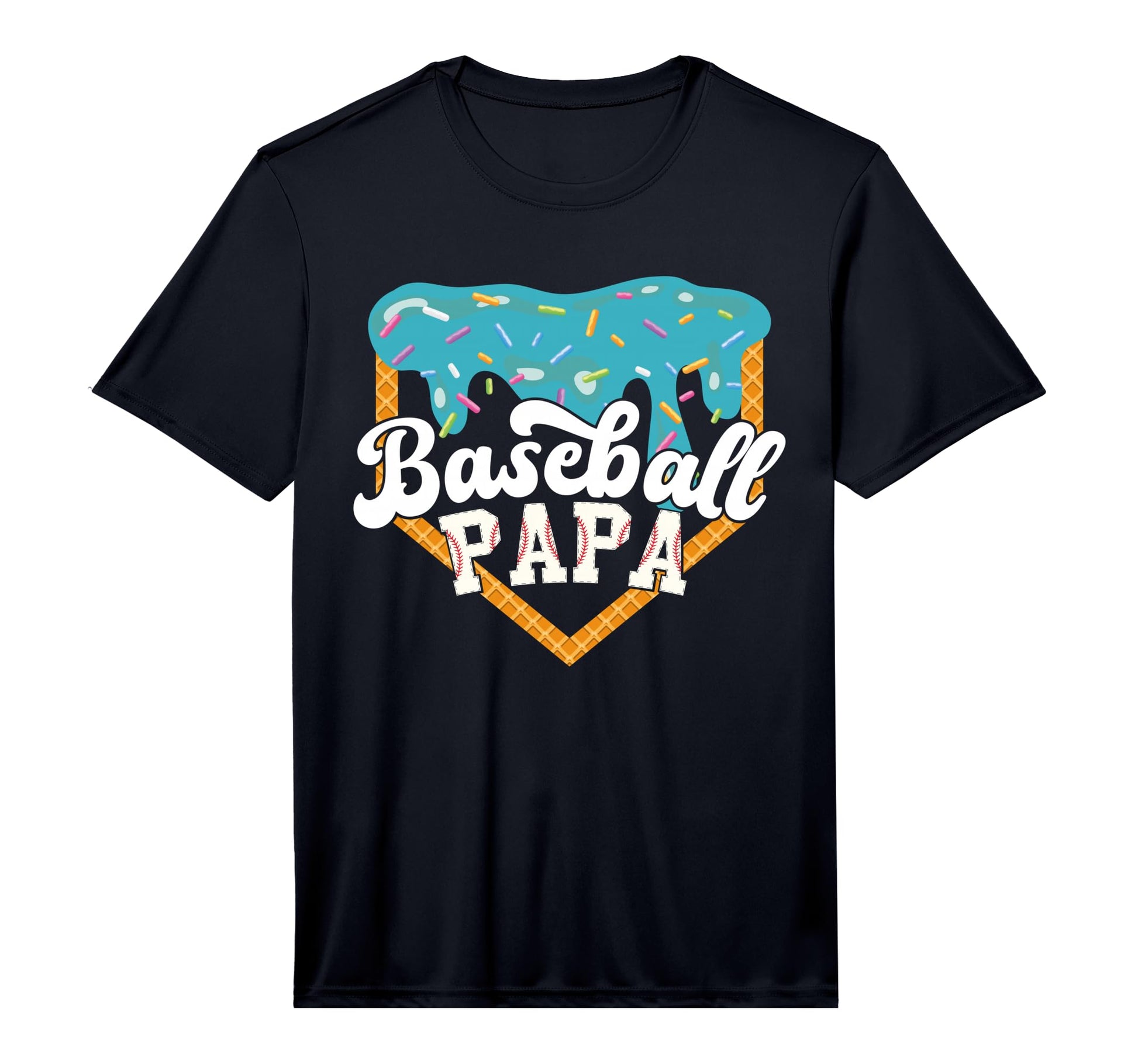 Mens Baseball Papa Drip Ice Cream T-Shirt - Trendy Graphic Men Women - T-Shirt, Sweatshirt, Hoodie