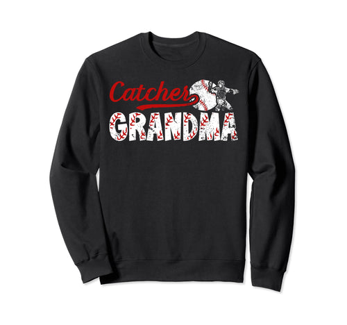 Proud Baseball Catcher Grandma Sweatshirt - Custom Art Print for Adults - T-Shirt, Sweatshirt, Hoodie