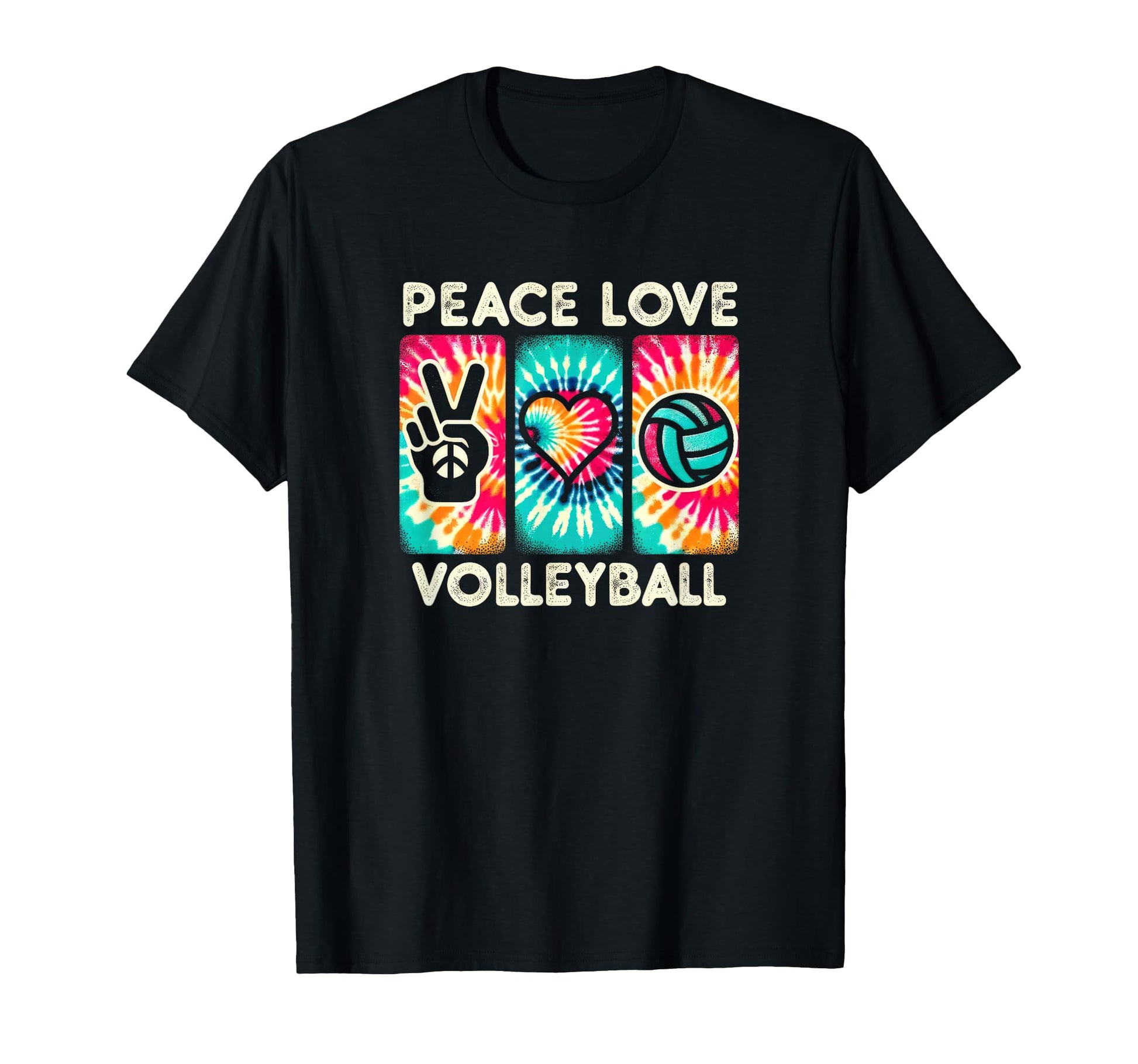 Volleyball Teens Peace Love T-Shirt - Custom Art Print for Adults - T-Shirt, Sweatshirt, Hoodie
