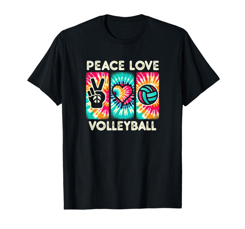 Volleyball Teens Peace Love T-Shirt - Custom Art Print for Adults - T-Shirt, Sweatshirt, Hoodie