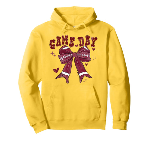 Coquette Football Mama Aesthetic Bow Hoodie - Trendy Graphic Men Women - T-Shirt, Sweatshirt, Hoodie