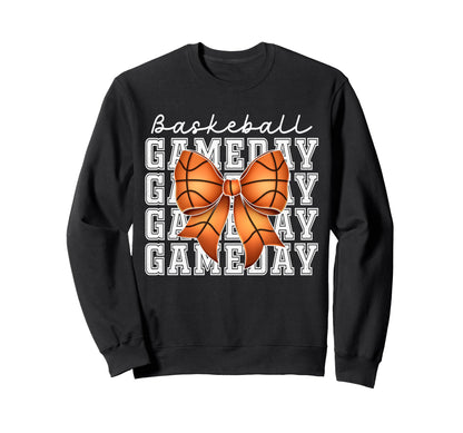 Basketball Game Day Mom Coquette Sweatshirt - Fun Novelty Design Unisex - T-Shirt, Sweatshirt, Hoodie