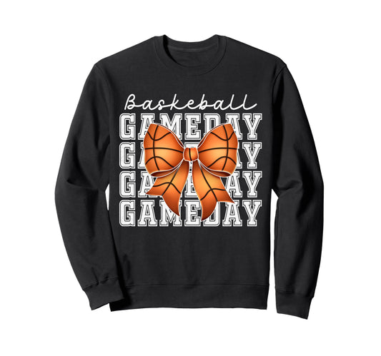 Basketball Game Day Mom Coquette Sweatshirt - Fun Novelty Design Unisex - T-Shirt, Sweatshirt, Hoodie