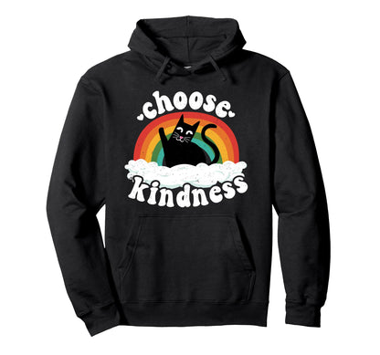 Anti Bullying Rainbow Peace Kind Hoodie - Aesthetic Graphic for Adults - T-Shirt, Sweatshirt, Hoodie