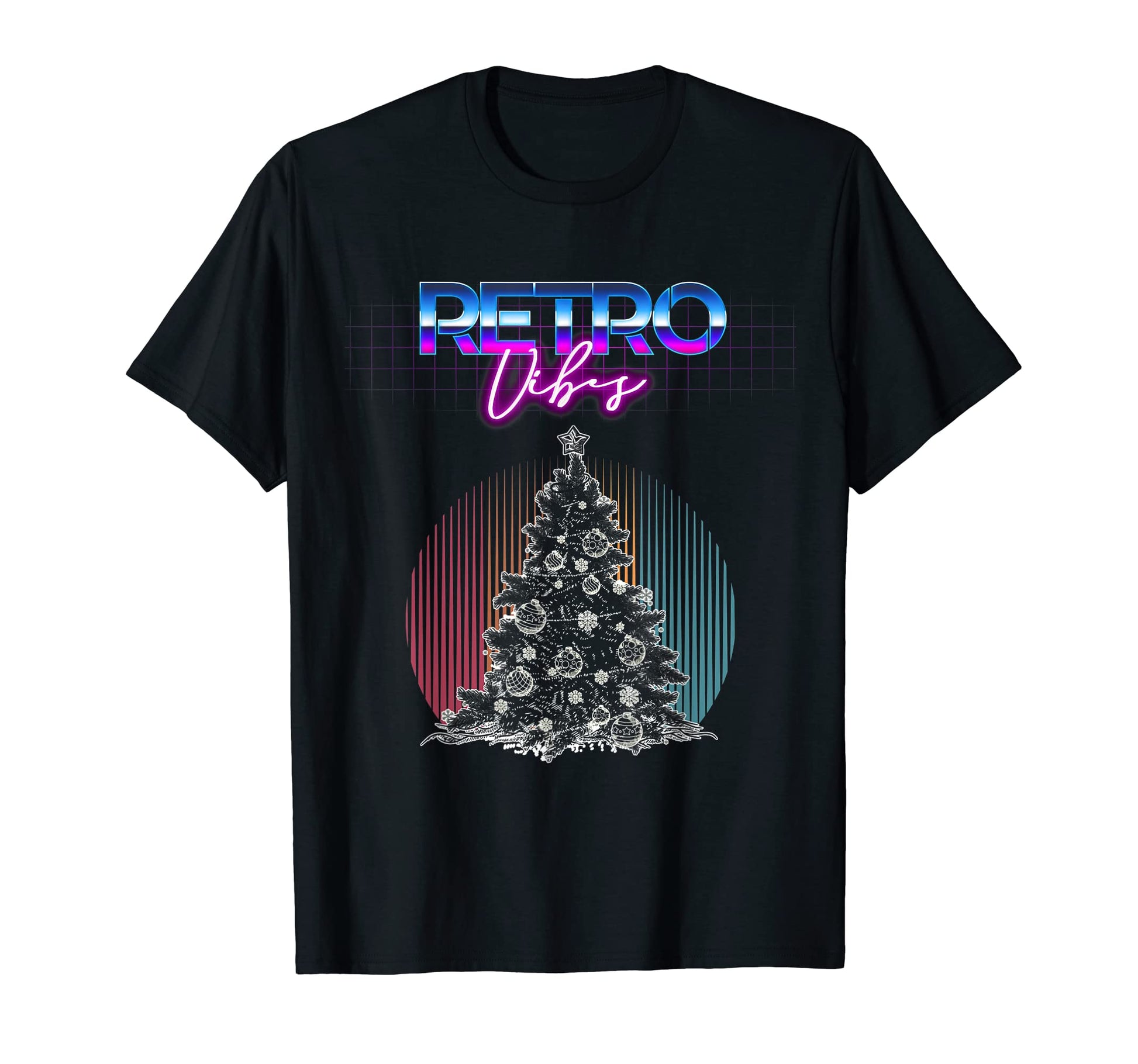 Tree Holiday Vibes 50S Vaporwave T-Shirt - Novelty Apparel for Adults - T-Shirt, Sweatshirt, Hoodie