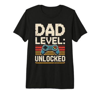 Dad Level Unlocked Gamer Fathers T-Shirt - Fun Novelty Design for Adults - T-Shirt, Sweatshirt, Hoodie