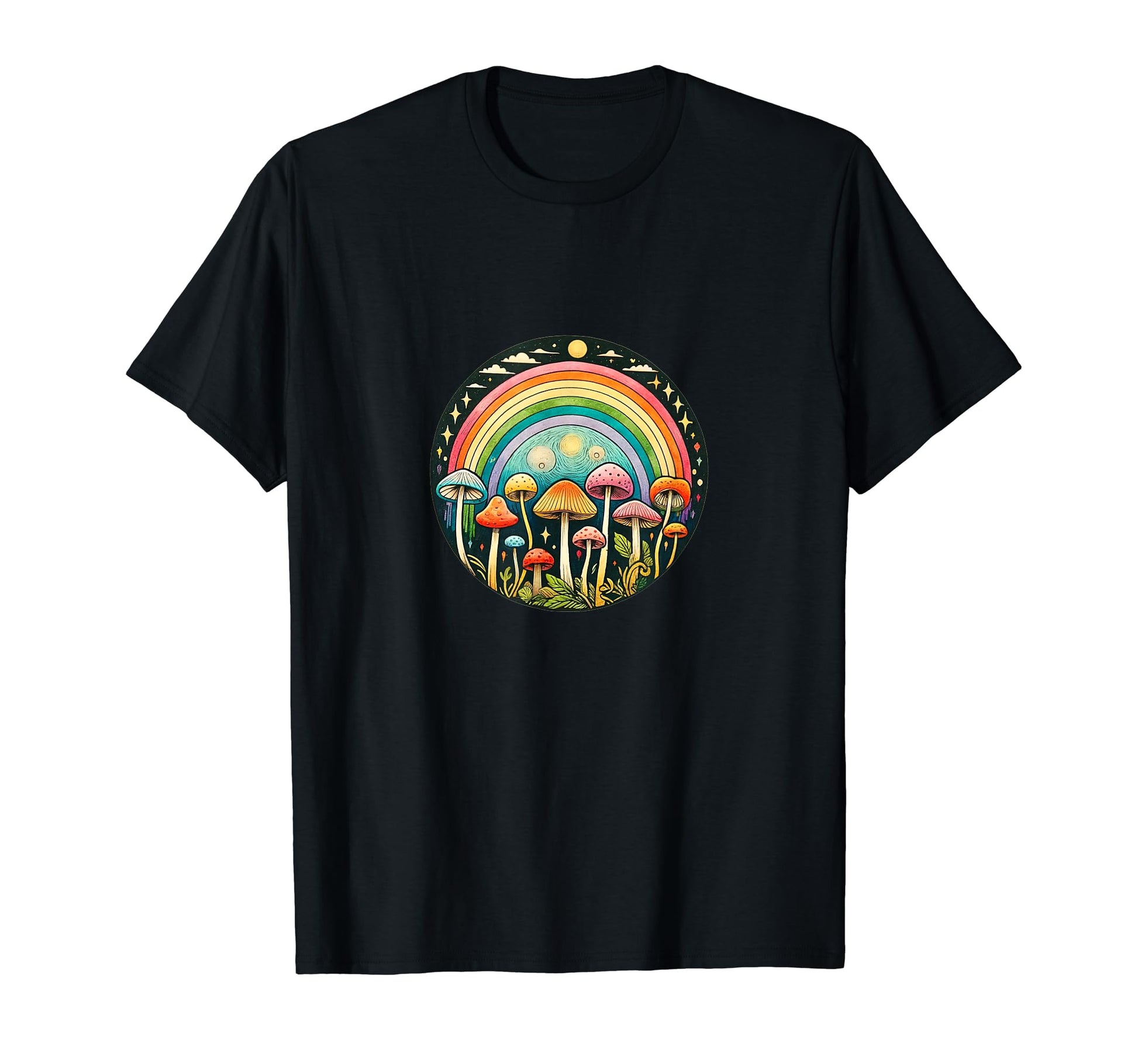 Fungi Fun Mushrooms Are Rainbow T-Shirt - Custom Art Print Men Women - T-Shirt, Sweatshirt, Hoodie