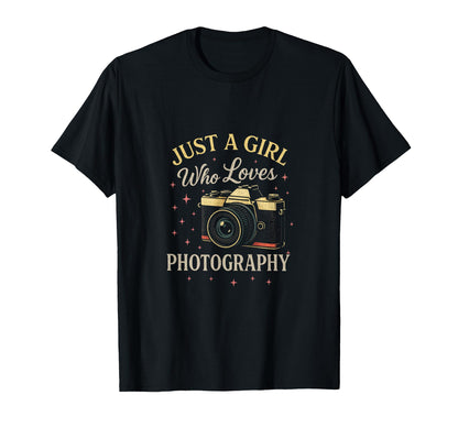Just Who Loves Photography Camera Lovers T-Shirt - Unique Graphic Unisex - T-Shirt, Sweatshirt, Hoodie