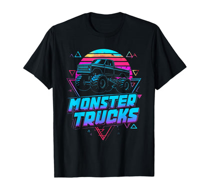 Monster Truck 4 Wheeler Vaporwave T-Shirt - Novelty Apparel Unisex - T-Shirt, Sweatshirt, Hoodie