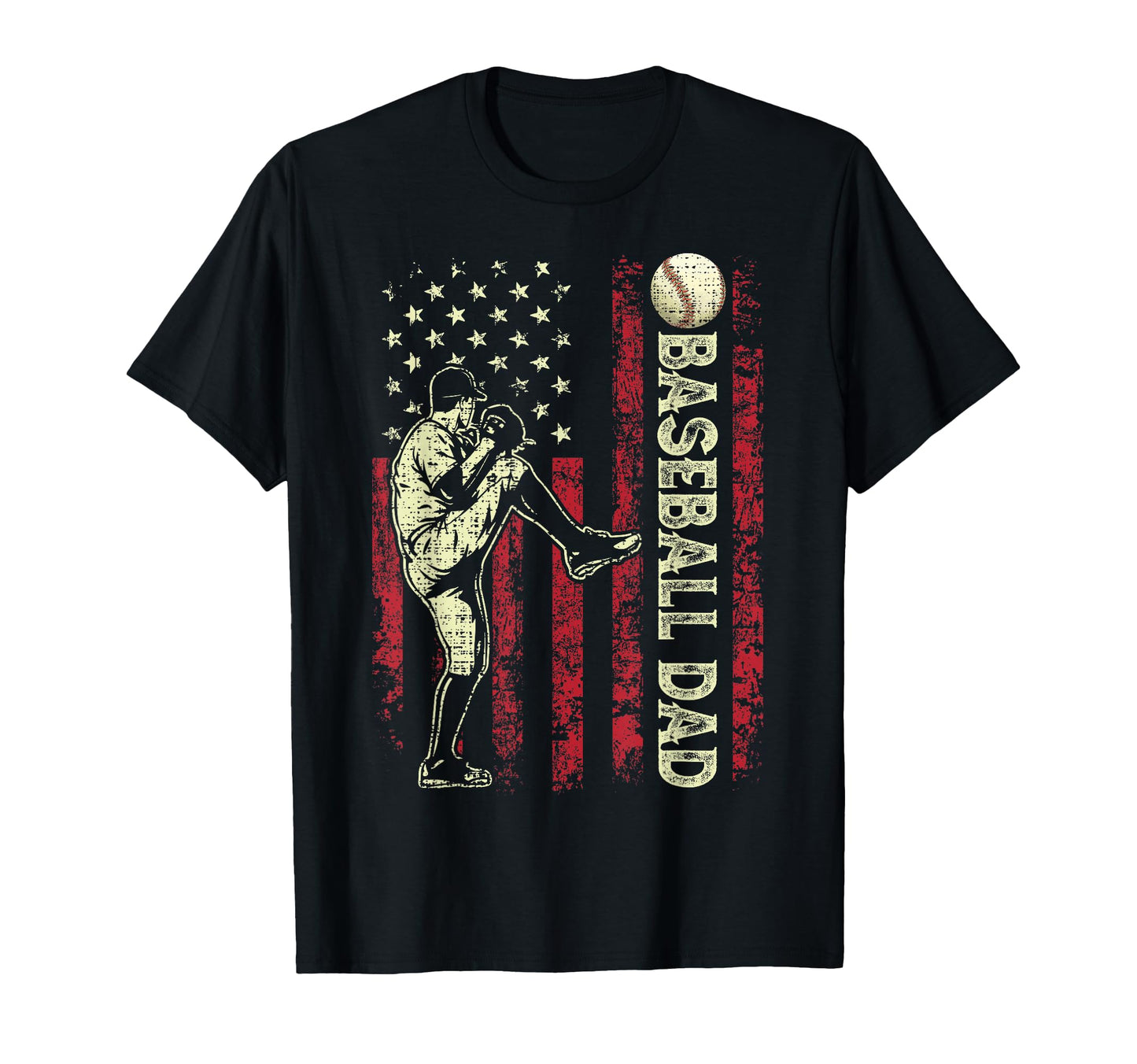 Fathers Day Baseball Dad Pitcher T-Shirt - Trendy Graphic for Adults - T-Shirt, Sweatshirt, Hoodie