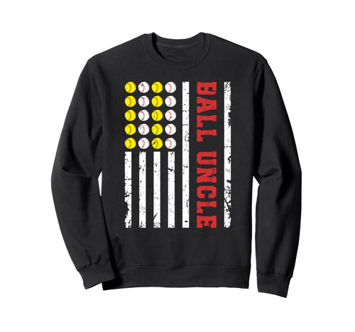 Ball Uncle Us Flag Baseball Sweatshirt - Custom Art Print Men Women - T-Shirt, Sweatshirt, Hoodie