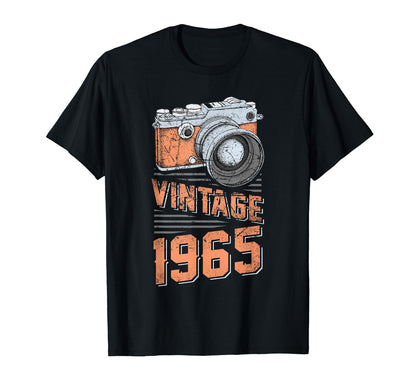 1965 53Th Birthday Gifts Camera T-Shirt - Minimalist Print Unisex - T-Shirt, Sweatshirt, Hoodie