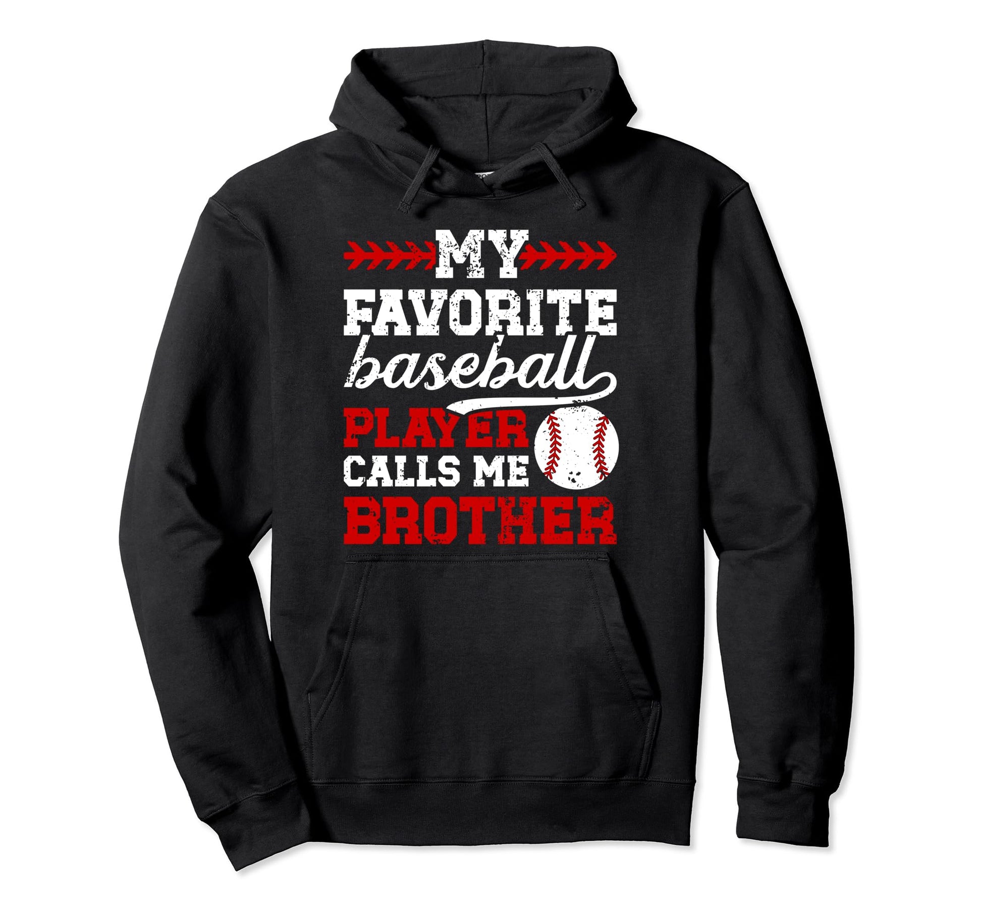My Favorite Baseball Player Brother Hoodie - Minimalist Print Men Women - T-Shirt, Sweatshirt, Hoodie