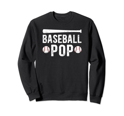Baseball Pop Proud Grandpa Pop Sweatshirt - Streetwear Style for Adults - T-Shirt, Sweatshirt, Hoodie