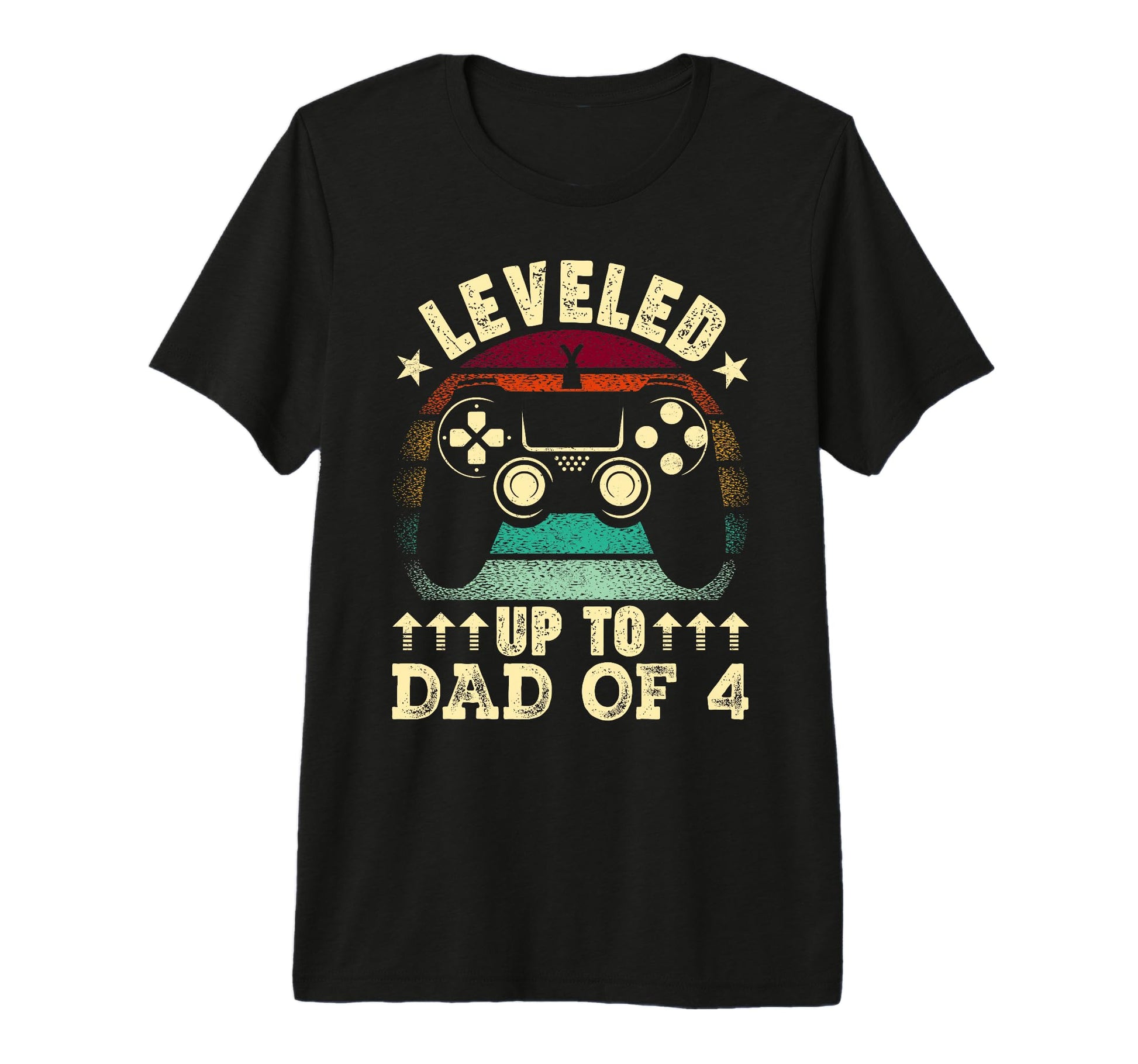 Leveled Up To Dad 4 Fathers Day New Dad T-Shirt - Minimalist Print Unisex - T-Shirt, Sweatshirt, Hoodie