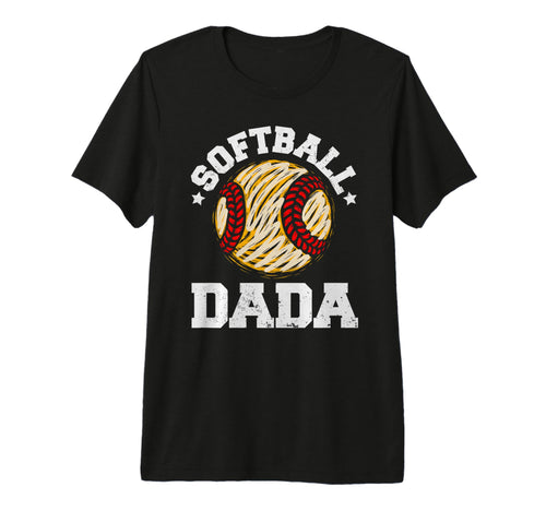 Mens Softball Dada Distressed Funny T-Shirt - Minimalist Print Men Women - T-Shirt, Sweatshirt, Hoodie