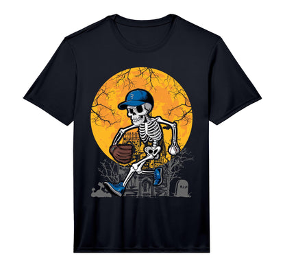 Baseball Skeleton Halloween Baseball T-Shirt - Aesthetic Graphic Unisex - T-Shirt, Sweatshirt, Hoodie