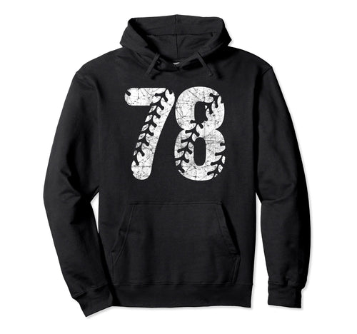 Baseball Softball Mom 78 Number 78 Hoodie - Minimalist Print Unisex - T-Shirt, Sweatshirt, Hoodie