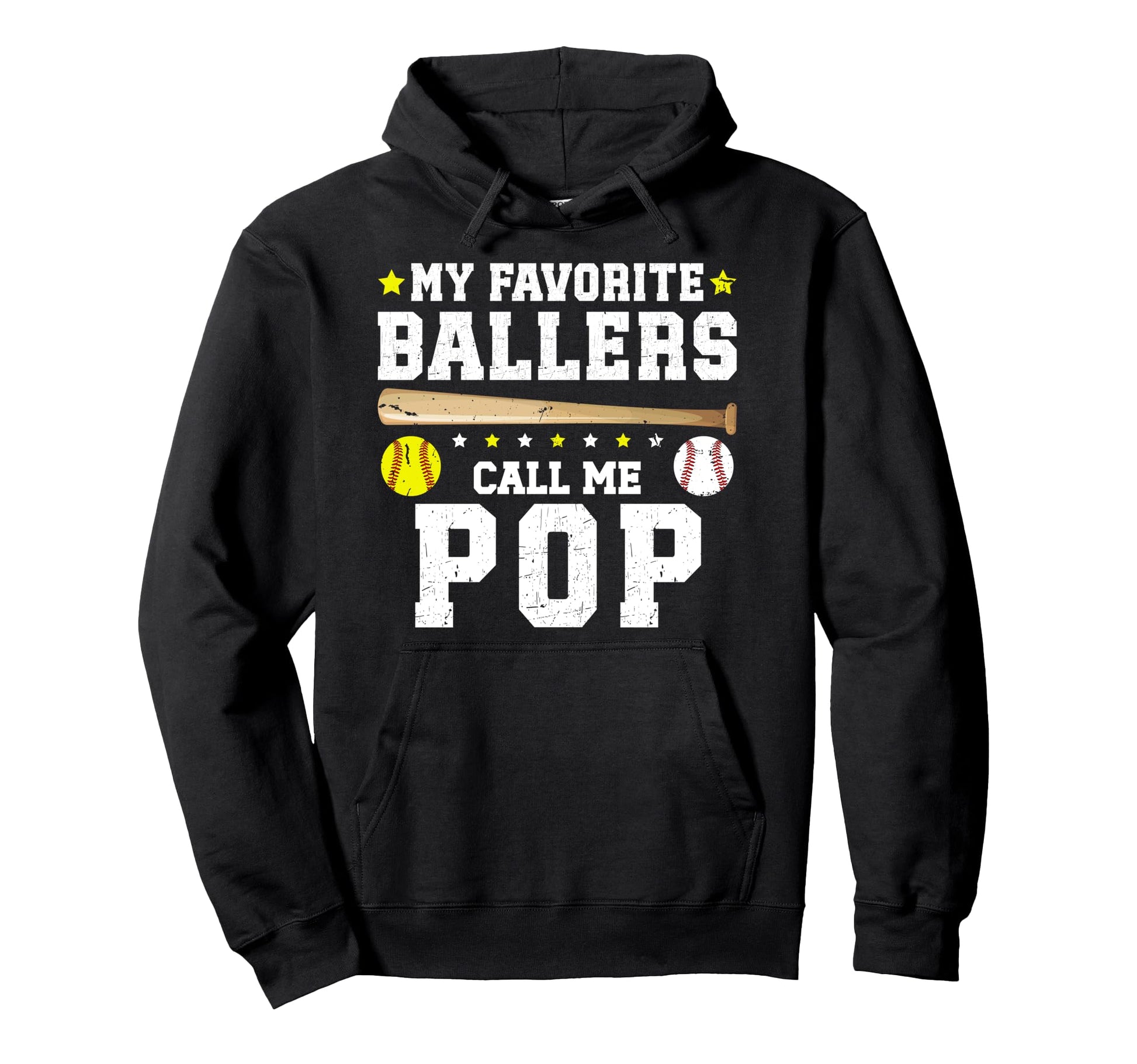 My Favorite Ballers Call Me Pop Hoodie - Aesthetic Graphic for Adults - T-Shirt, Sweatshirt, Hoodie