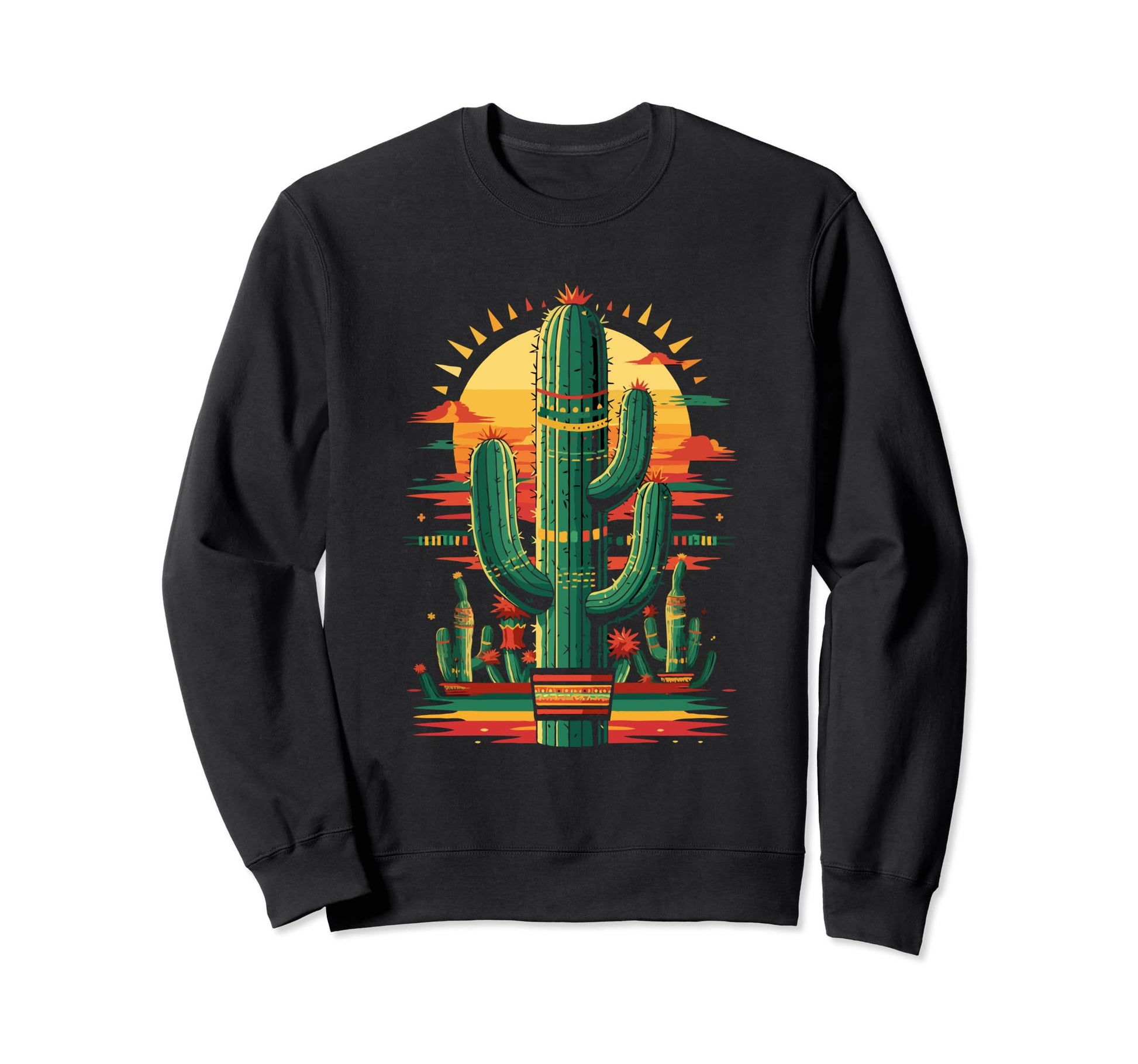 Cactus Serape Succulent Plant Cacti Sweatshirt - Novelty Apparel Men Women - T-Shirt, Sweatshirt, Hoodie