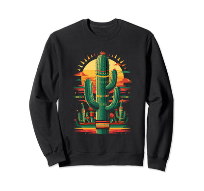 Cactus Serape Succulent Plant Cacti Sweatshirt - Novelty Apparel Men Women - T-Shirt, Sweatshirt, Hoodie