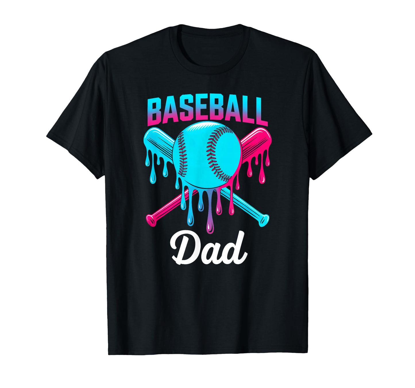 Baseball Dad Ice Cream Dripping Family T-Shirt - Streetwear Style Unisex - T-Shirt, Sweatshirt, Hoodie